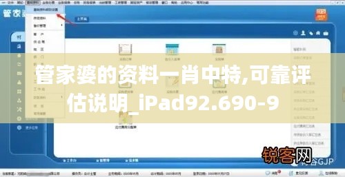 管家婆的资料一肖中特,可靠评估说明_iPad92.690-9