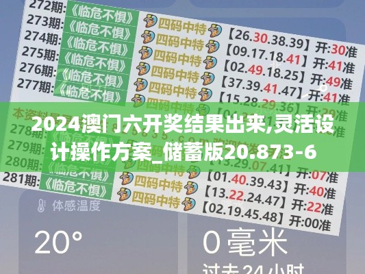 2024澳门六开奖结果出来,灵活设计操作方案_储蓄版20.873-6