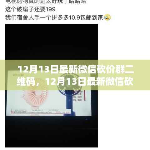 12月13日最新微信砍价群二维码分享,轻松购物,实惠共享