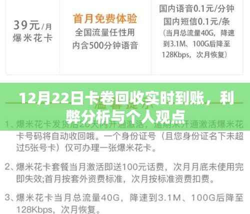 12月22日卡卷回收实时到账,利弊分析与个人看法