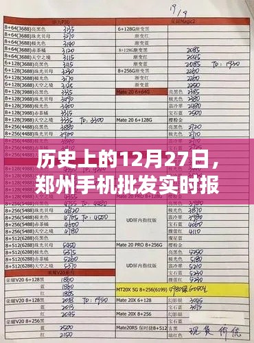郑州手机批发实时报价查询，历史日期下的市场动态