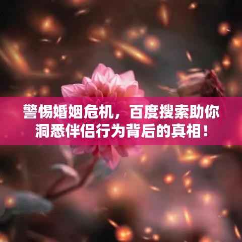 警惕婚姻危机，百度搜索助你洞悉伴侣行为背后的真相！